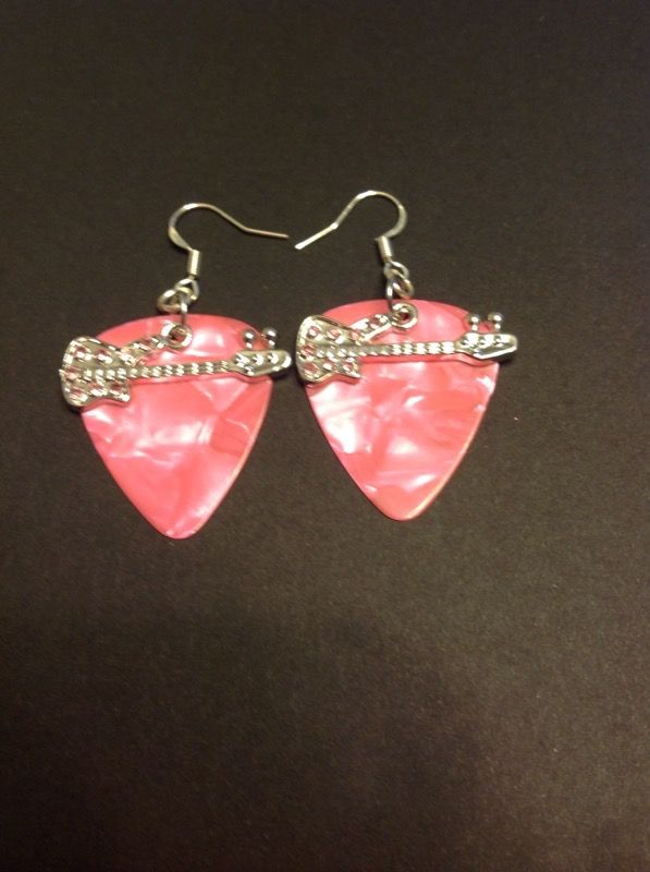 Guitar pick earrings