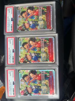 3 Ace & Sabo & Luffy OP13-007 Carrying On His Will Foil Psa 10 sequential