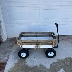 Rustic Garden Wagon / Utility Cart – Wood & Metal | Great Project or Farmhouse Decor