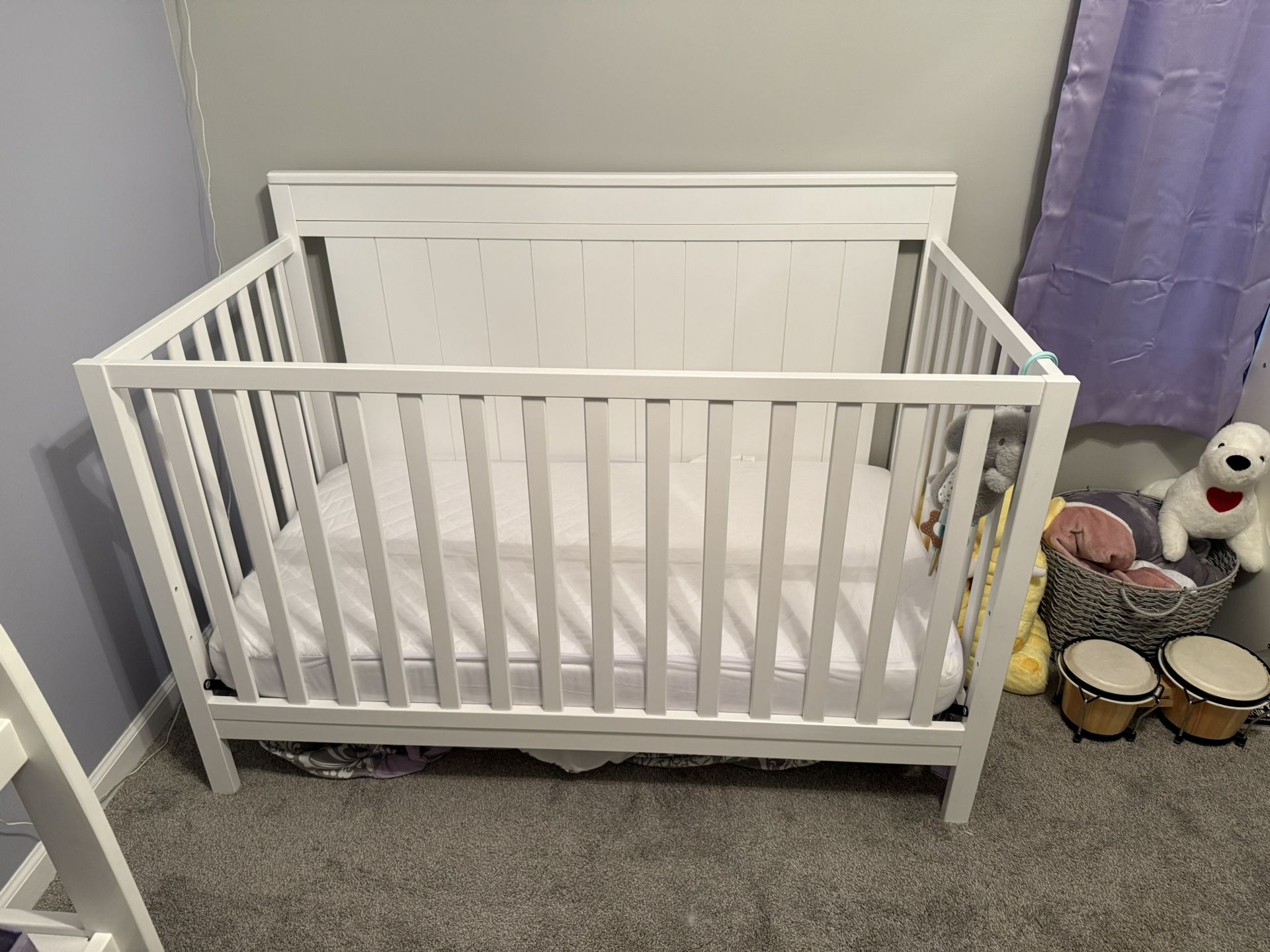 Nursery Crib, Changing Table, Playard