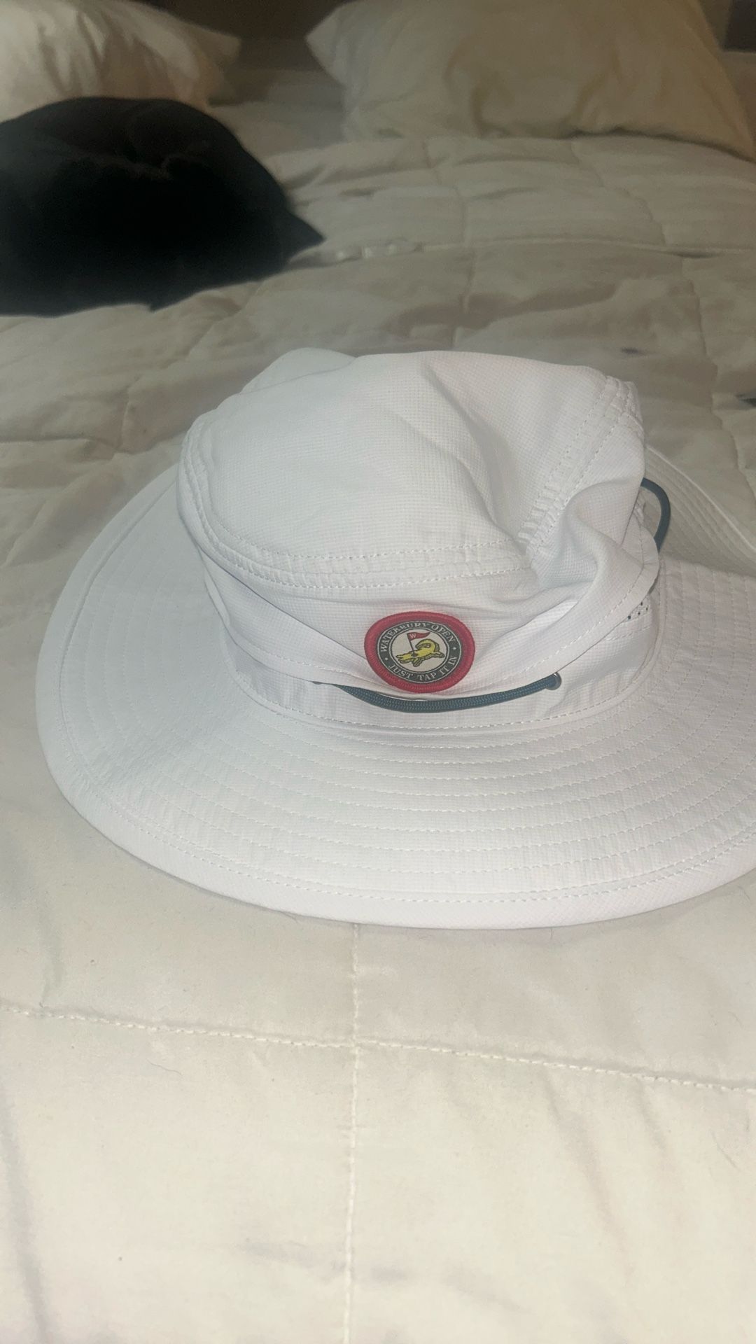 Happy Gilmore Waterbury Open Just Tap It In Golf White Safari Bucket Hat Adam Sandler Shooter McGavin