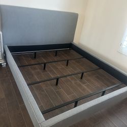 Living Spaces, California King, Upholstered Bed Frame. Purchased 10 Months Ago. 
