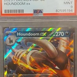 2023 Houndoom EX Ultra Rare Holo Pokemon Card 134/197 Graded PSA 9 Mint - English - Obsidian Flames