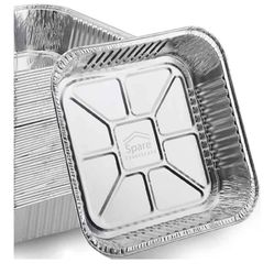 8x8 Foil Pans (55 Pack) - 8 Inch Square Aluminum Pans - Disposable Baking Pans for Heating, Prepping Food & Baking Cakes - Aluminum Baking Pans Dispos
