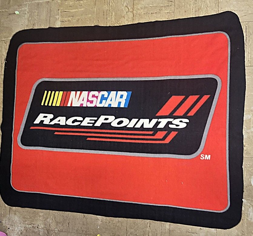 NASCAR Racing Fleece Throw Blanket Promo Race Points Polyester 3.5 x 4.5 feet