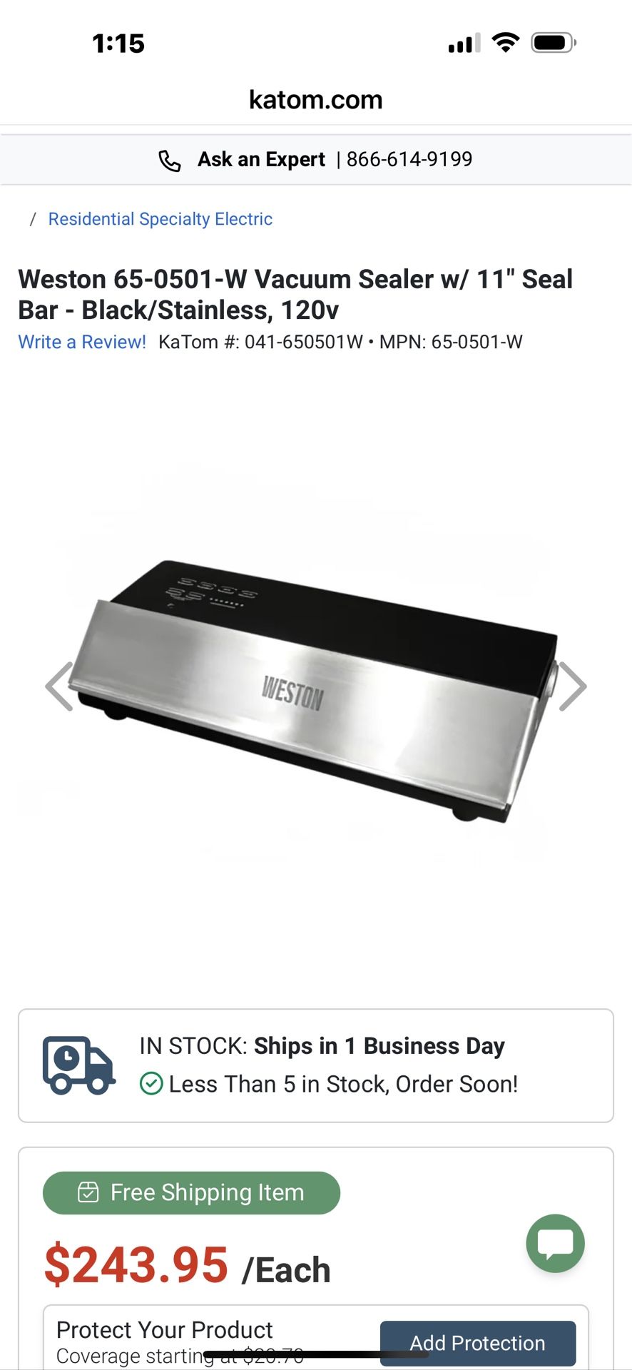 PROFESSIONAL ADVANTAGE VACUUM SEALER