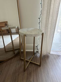 Threshold Gold & Marble Accent Table