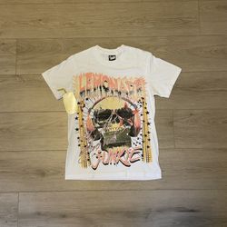 Size Small - Lemon Ade Junkie Worldwide Junkie Tee Shirt White Pink (NEW WITH TAGS)
