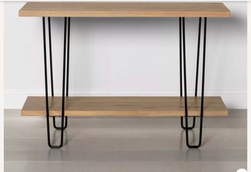 Magnolia Home Wood and wire console table