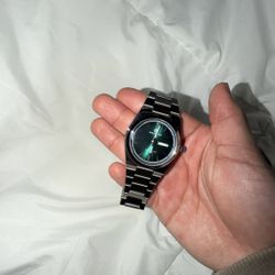Silver/ Green Watch 