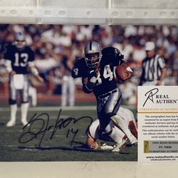 Bo Jackson Signed Autograph Oakland Raiders 8x12 Photo With COA