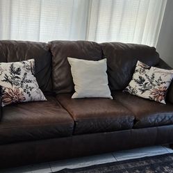 Leather couch set