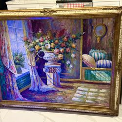 Antique Canvas Painting 