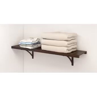 36” Wall Shelf Java Wood