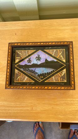Vintage butterfly wing inlaid box
