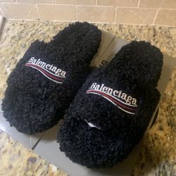 Furry Balenciaga Slides Size 11