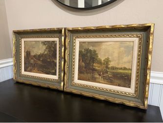 Vintage John Constable Framed Art Prints – Matching Pair
