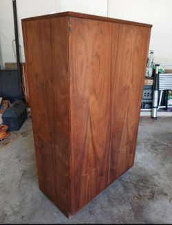 Mid Century Rosewood Walnut Flip Top Cabinet *50.00 Firm* 53.5"H x 31"W x 18"D