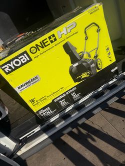 RYOBI 18V HP Brushless 18 in. Single-Stage Cordless Electric Snow Blower with (2) 6.0 Ah Batteries and Chargers