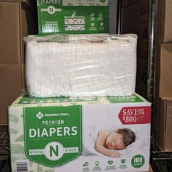 New Born Diapers 108 Count 