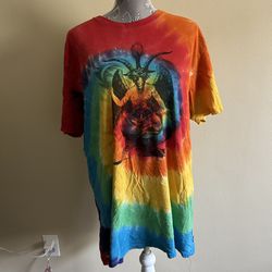 HUF Satan On Acid Tie Dye T-Shirt Size Large