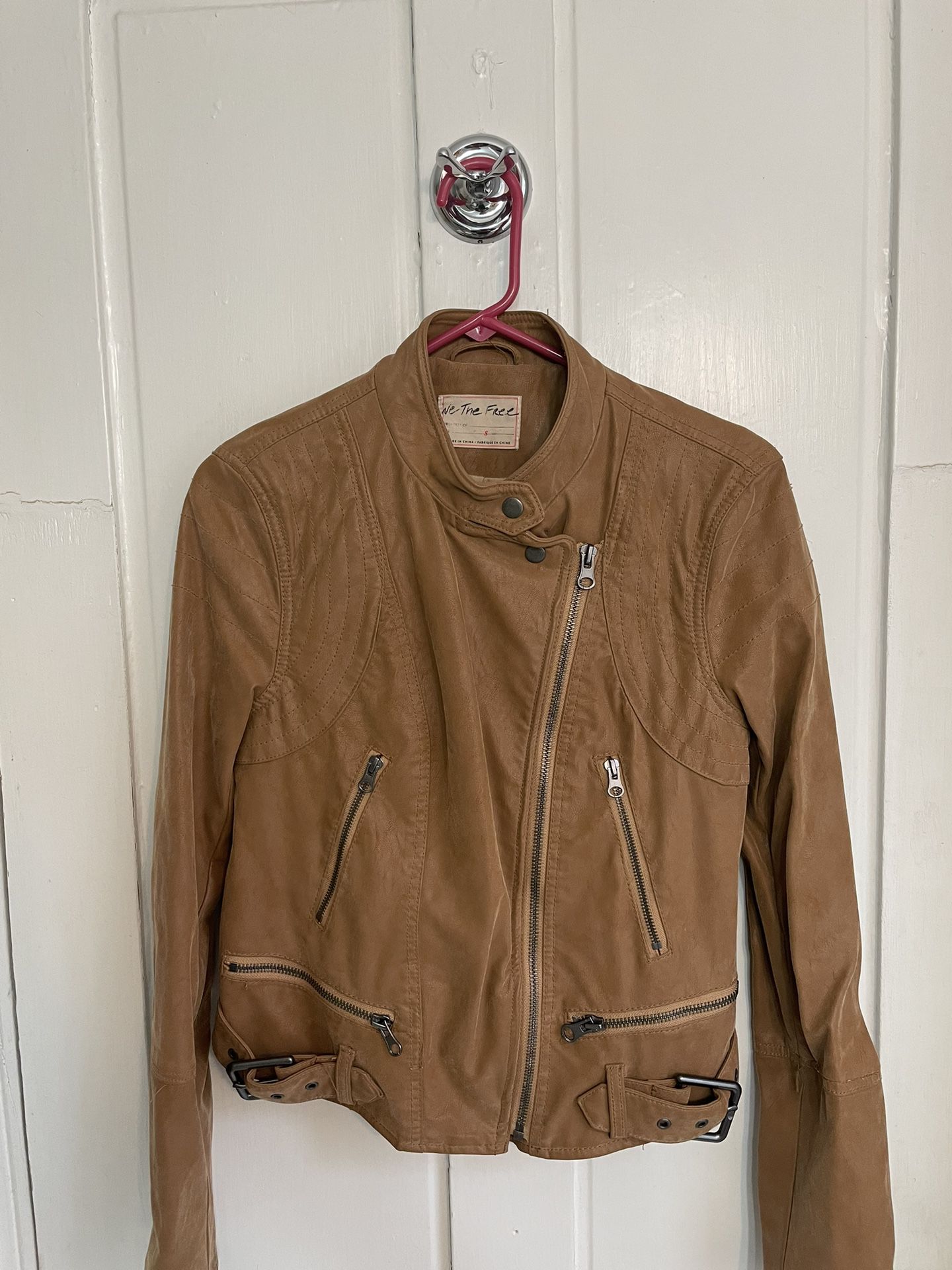 Women’s Free People Leather Jacket Size Small 