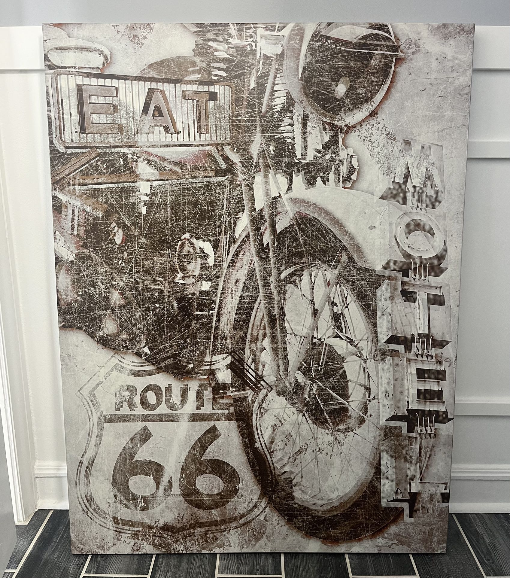Design by Ashley "Brogan" motorcycle canvas wall art. 