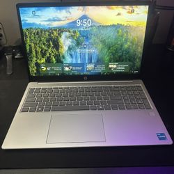 HP Natural Silver Laptop 15.6 Inch with Windows 11 Intel Core i3-N305 8GB RAM 256gb SSD 