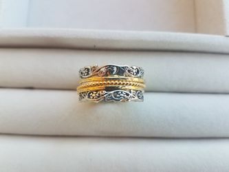 OR PAZ STERLING SILVER 925 LACE DESIGNER SPINNER RING SZ 9 MADE IN ISRAEL PZ New in Box