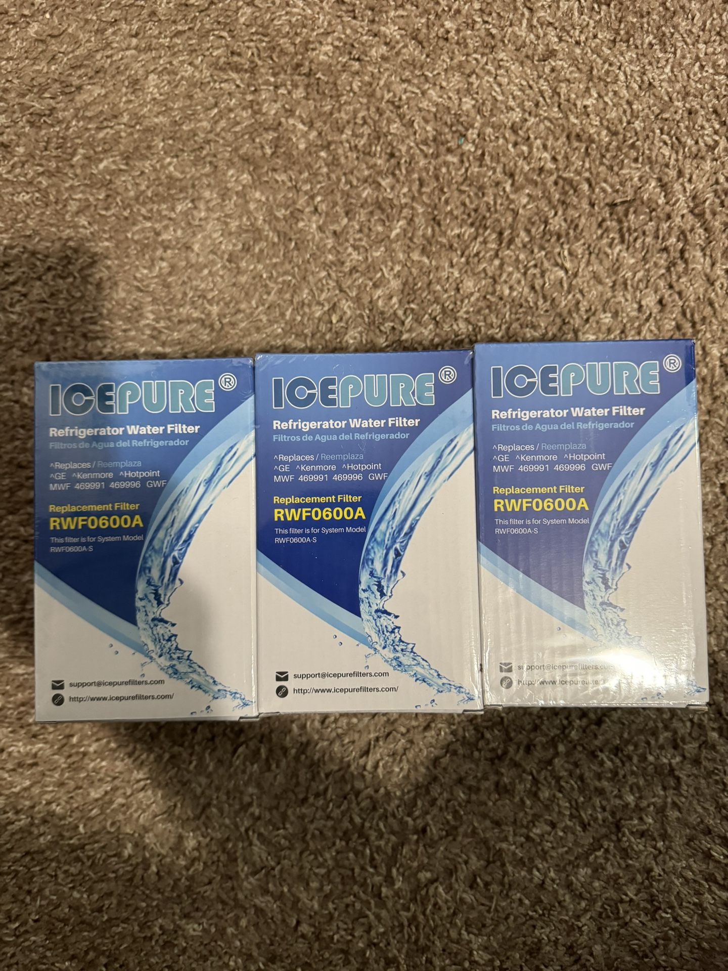 ICEPURE MWF Raplacement for GE SmartWater MWF, MWFP, HDX FMG-1, GSE25GSHECSS, 46-9991, GSH25JSDDSS, MWFA, GSHS6LGBBHSS, PC75009, RWF1060,GSHS6HGDBCSS,