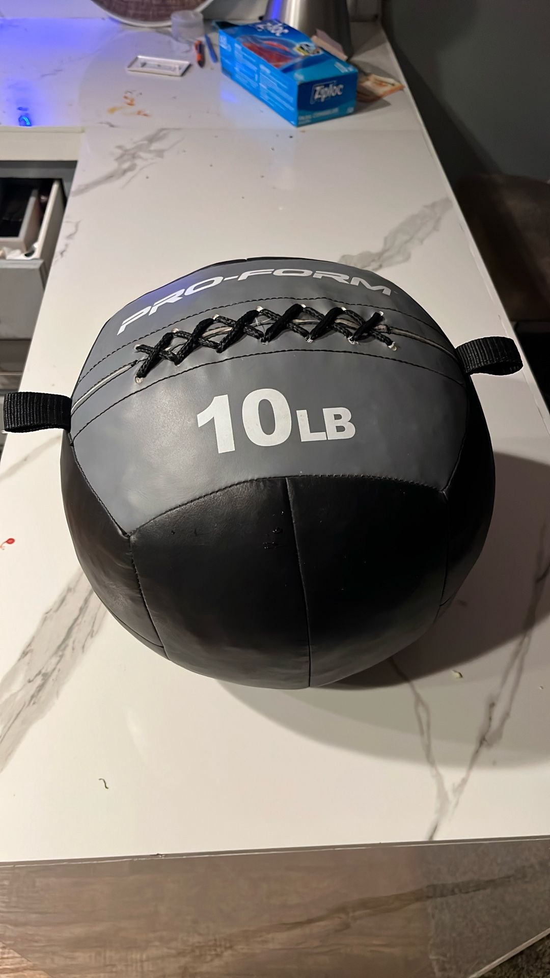 Weighted 10 pound exercise ball