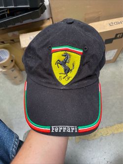Vintage 90s Y2K Ferrari Embroidered Logo Adjustable Cap Hat