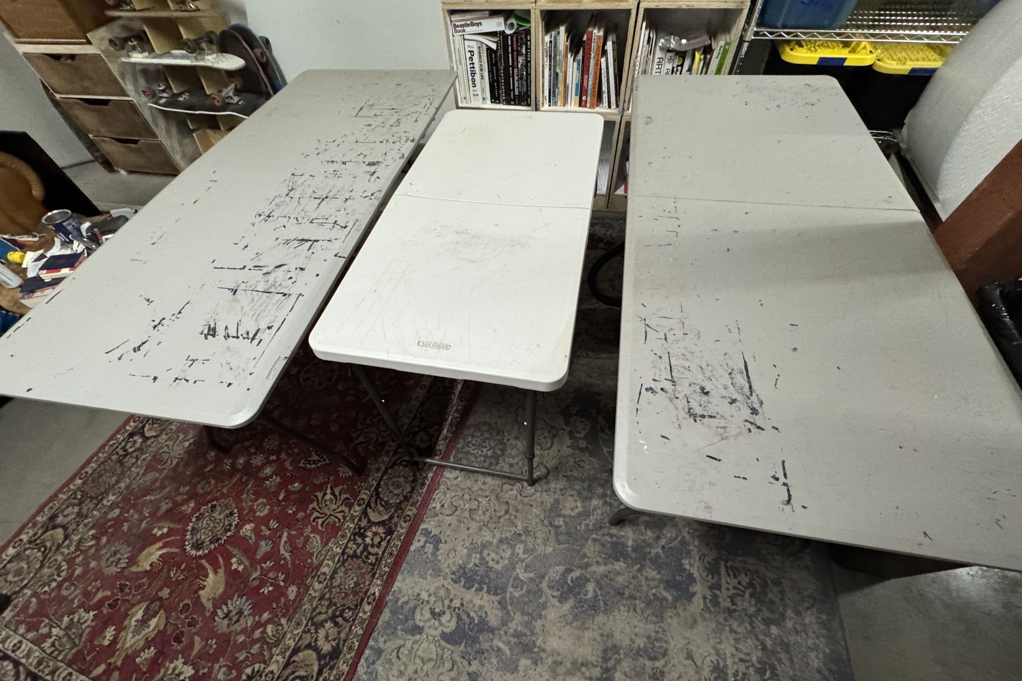 Fold Out Work Tables X3