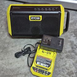 Ryobi 18V ONE+ Bluetooth Speaker Wireless With Charger 