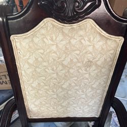 Antique Chairs With Genuine, Leather Seats