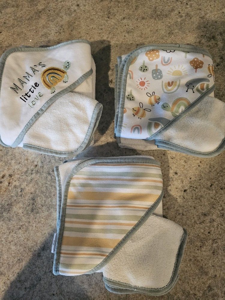 Baby Boy Bath Towels With Matching Wash Cloth
