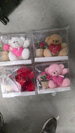 Mother’s Day Teddy Bear Gift Sets w/ LED Lights – 4 Pack Bundle