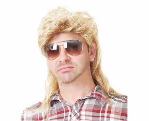 Men’s 70s 89s mullet wig Halloween costume new