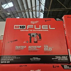Milwaukee M18 Fuel 1" Sds Plus Rotary Hammer 