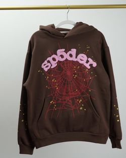 Brown and pink Travis Scott Spider hoodie
