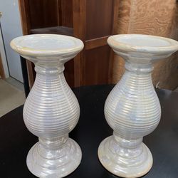 Pair Of Large Candle Holders