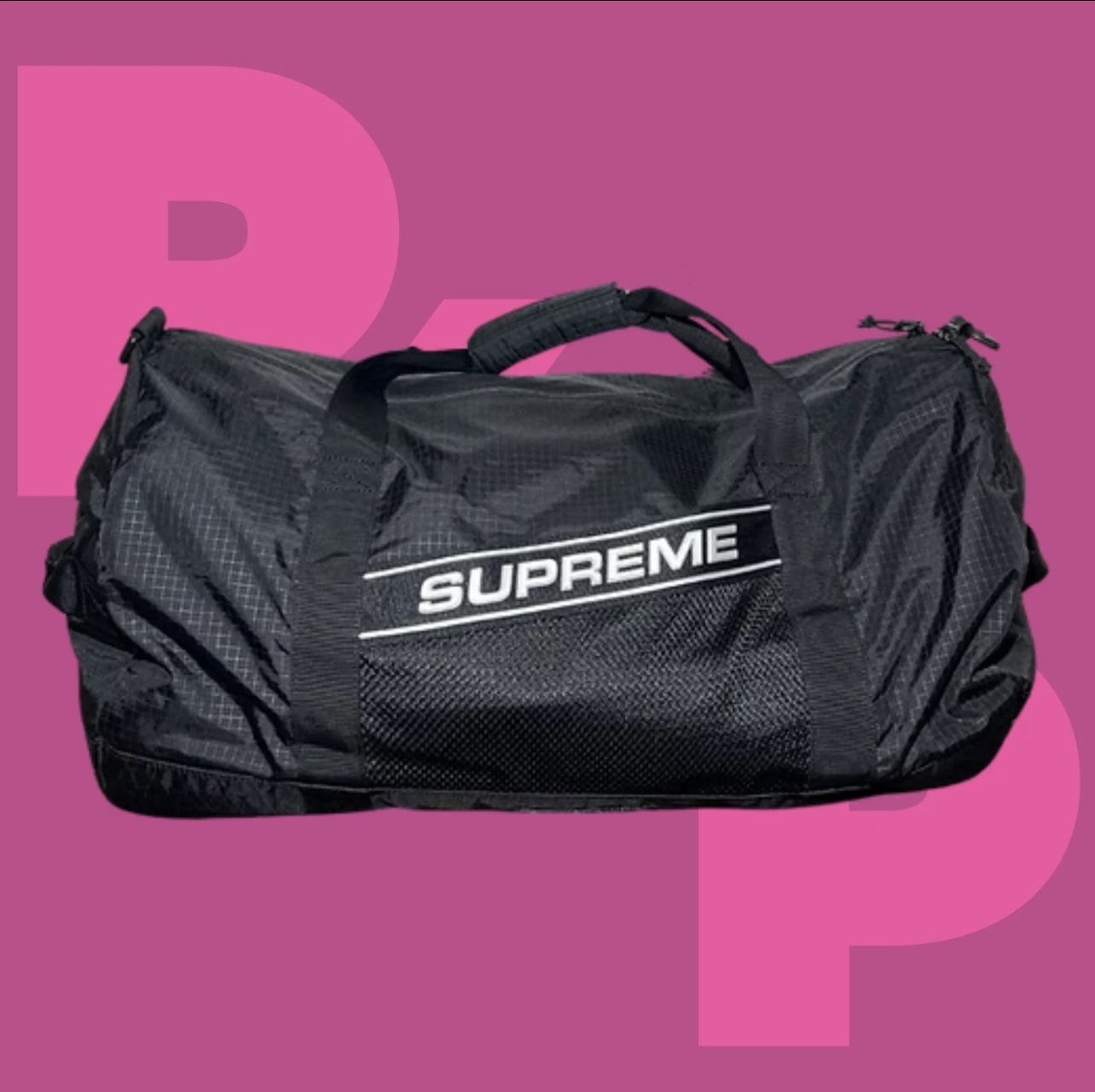 Supreme Logo Duffle Bag Black