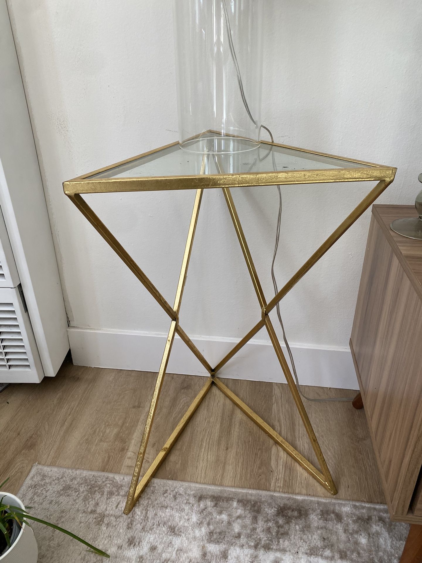 Gold Triangle End Table