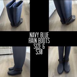 $30 Navy Blue Rain Boots
