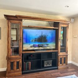 TV  Console & Optional Black Bookcase (under Tv)