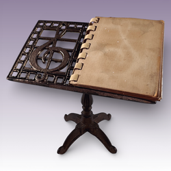 Vintage Brass Mini Music Stand Photo & Album Display with 9 Pages