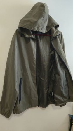 CSG Olive Green Hooded Windbreaker Jacket