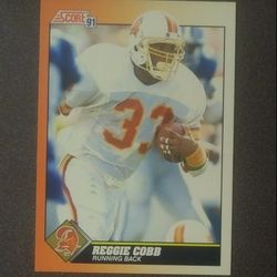 1991 Score Reggie Cobb Tampa Bay Buccaneers #406 Football Card Vintage Collectible Sports NFL