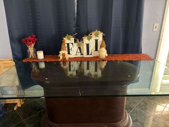 Glass table for 6
