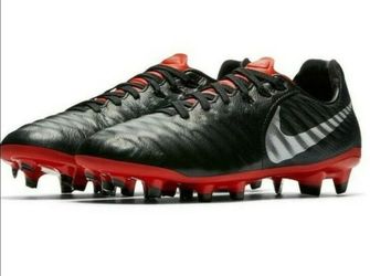 Brand New Nike Jr. Tiempo Legend VII ELITE FG Kids Youth Black Silver Soccer Kangaroo Leather Cleats Size 6